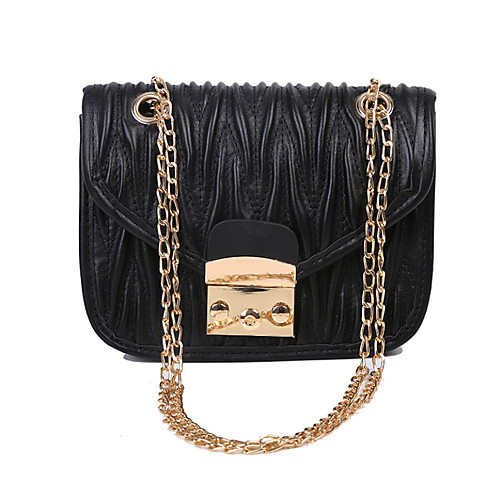 

Women's Zipper Polyester / PU Crossbody Bag Solid Color Dark Brown / Wine / Brown