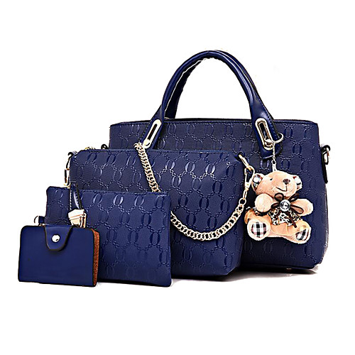 

Women's Bear PU Bag Set Bag Sets 4 Pieces Purse Set Wine / Yellow / Blue