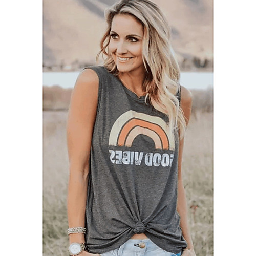 

Women's Graphic Tank Top Daily Gray