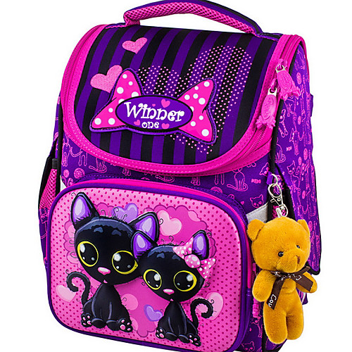 

Large Capacity Nylon Pattern / Print / Zipper Commuter Backpack Cartoon Daily Rainbow