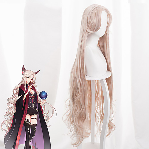 

Arknights Cosplay Wigs Women's Asymmetrical 53 inch Heat Resistant Fiber Curly Pink Pink Anime