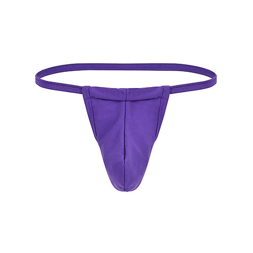 

Men's Basic G-string Underwear - Normal Low Waist White Black Purple One-Size