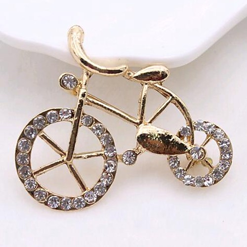 

Brooches 3D Bike Brooch Jewelry Gold For Daily Wear