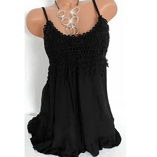 

Women's A Line Dress - Sleeveless Solid Color Summer Casual 2020 White Black Red Brown S M L XL XXL