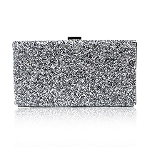 

Women's Bags PU Leather Evening Bag Crystals Hollow-out Solid Color Party Wedding Event / Party Evening Bag Wedding Bags Handbags Black Gold Silver