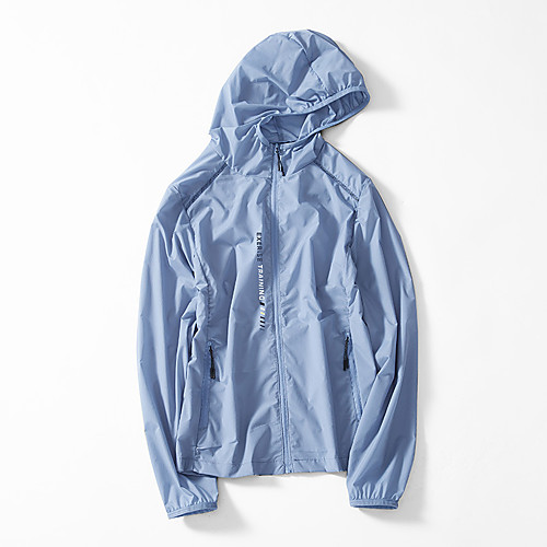 

Women's Hiking Skin Jacket Hiking Jacket Hiking Windbreaker Summer Outdoor Windproof Sunscreen Breathable Quick Dry Jacket Top Elastane Single Slider Running Hunting Fishing Pink / Blue / Silver