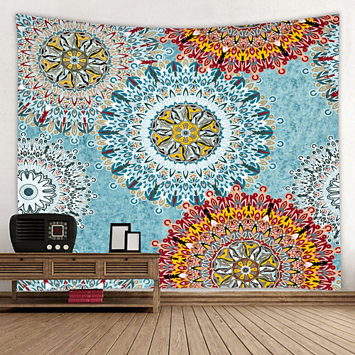 

Ethnic Flower Digital Printed Tapestry Decor Wall Art Tablecloths Bedspread Picnic Blanket Beach Throw Tapestries Colorful Bedroom Hall Dorm Living Room Hanging