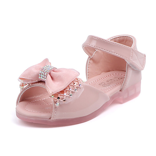 

Girls' Comfort PU Sandals Toddler(9m-4ys) / Little Kids(4-7ys) Walking Shoes Bowknot Almond / Pink Summer / Fall