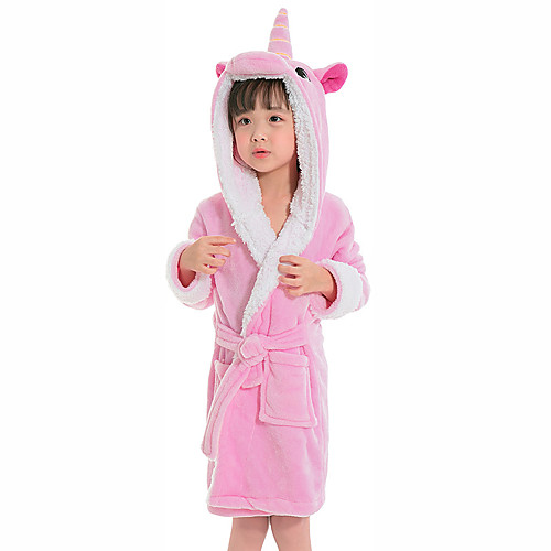 

Kid's Adults' Kigurumi Pajamas Bathrobe Oodie Unicorn Panda Onesie Pajamas Flannelette White / Purple / Yellow Cosplay For Boys and Girls Animal Sleepwear Cartoon Festival / Holiday Costumes