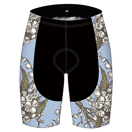 

21Grams Men's Cycling Shorts Bike Shorts Padded Shorts / Chamois Pants Breathable Quick Dry Sports Patchwork Floral Botanical Black / Blue Mountain Bike MTB Road Bike Cycling Clothing Apparel Bike
