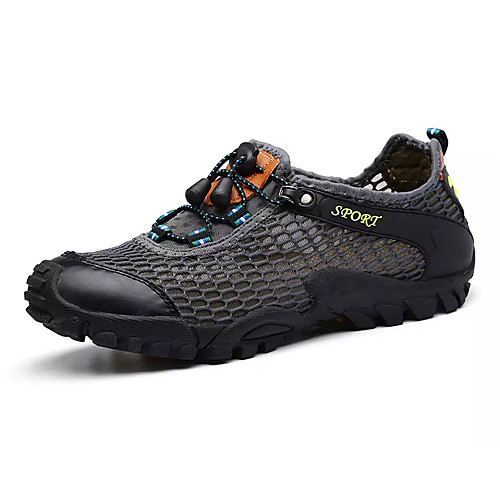 

Men's Summer Sporty Athletic Trainers / Athletic Shoes Hiking Shoes Mesh / PU Non-slipping Khaki / Blue / Brown