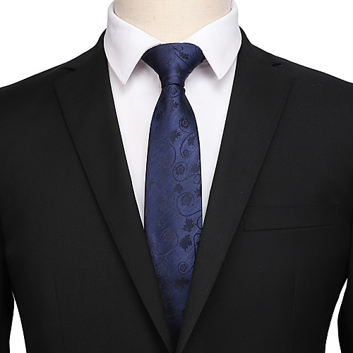 

Men's Party / Work / Basic Necktie - Print / Jacquard / Solid Colored