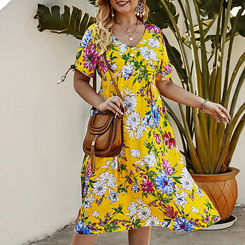 

2020 SUMMER Casual Floral Printed Dress PLUS SIZE