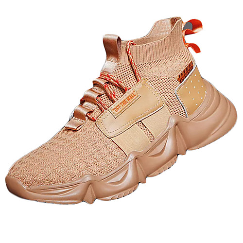 

Men's Summer Outdoor Trainers / Athletic Shoes Walking Shoes PU White / Black / Orange