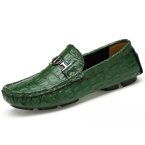 

Men's Summer Casual Daily Loafers & Slip-Ons Cowhide / PU Non-slipping White / Black / Green