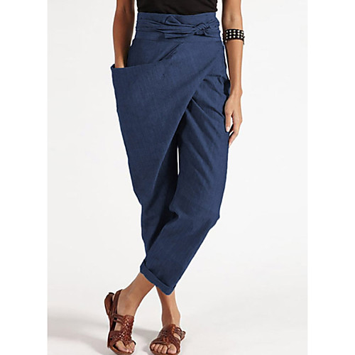 

Women's Basic Loose Chinos Pants Solid Colored Black Dark Gray Gray