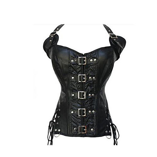 

Women's Not Specified Overbust Corset - Leather Brown Black S M L