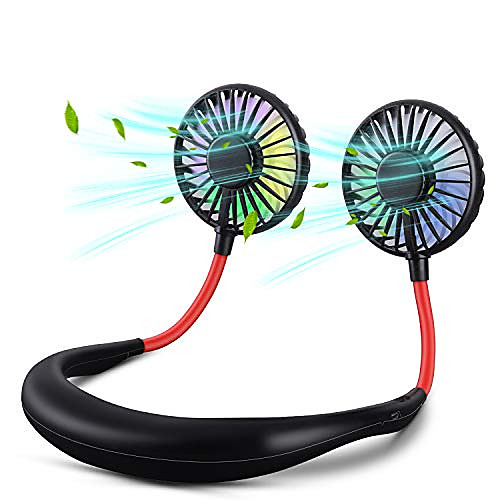 

Portable Neck Fan 360° Free Rotation Fan Creative Rechargeable Portable Plastic Adults' Men and Women Toy Gift