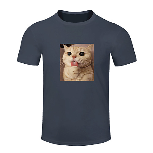 

Men's Women's Running T-Shirt Workout Shirt Round Neck Running Walking Jogging Breathable Moisture Wicking Soft Sportswear Cat Plus Size Tee / T-shirt Top Short Sleeve Activewear Micro-elastic
