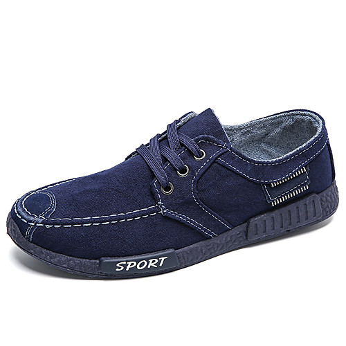 

Men's Summer Casual / Preppy Daily Outdoor Sneakers Canvas Non-slipping Wear Proof Black / Blue / Gray