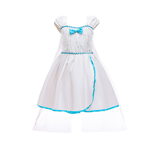 

Frozen Princess Dress Girls' Movie Cosplay Halloween Christmas White Dress Christmas Halloween