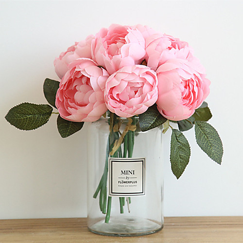 

27cm Peony Simulation Flower Wedding Holding Flowers Home Decoration 6 stick