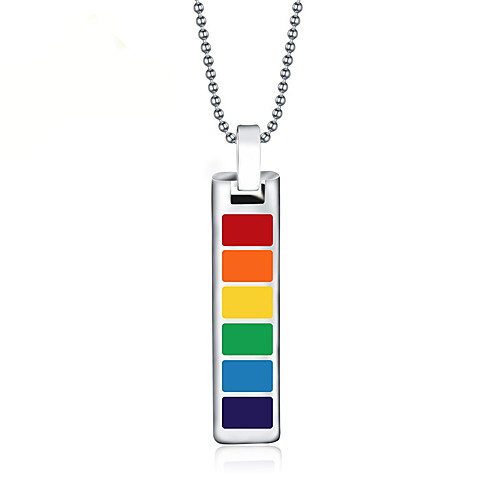 

Pendant Necklace Necklace Rainbow Steel Stainless For LGBT Pride Cosplay Men's Women's Costume Jewelry Fashion Jewelry
