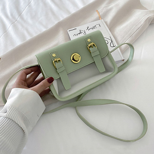 

Women's Polyester / PU Crossbody Bag Solid Color White / Black / Blushing Pink