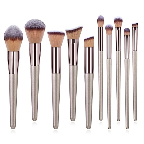 

Professional Makeup Brushes 10pcs Professional Full Coverage Plastic for Blush Brush Foundation Brush Makeup Brush Eyebrow Brush