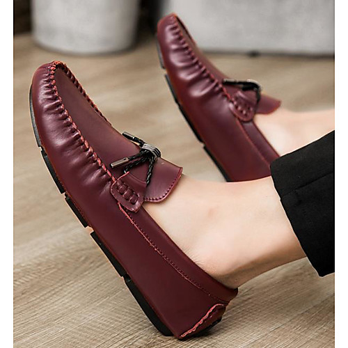 

Men's Summer Outdoor Loafers & Slip-Ons PU Non-slipping Red / Black