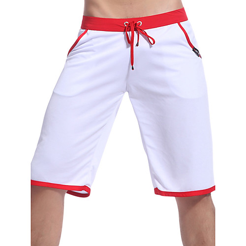 

Men's Basic Blue White Brown Board Shorts Beach board shorts Swimwear Swimsuit - Color Block Breathable S M L Blue