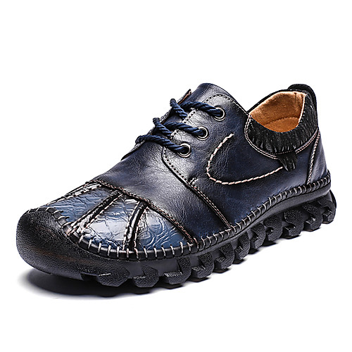 

Men's Spring & Summer Casual Daily Oxfords PU Non-slipping Black / Blue / Brown