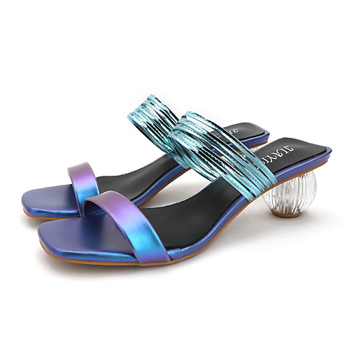 

Women's Sandals Summer Fantasy Heel Open Toe Daily Outdoor PU White / Pink / Blue