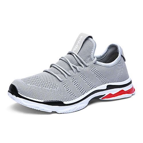 

Men's Summer Sporty Athletic Trainers / Athletic Shoes Running Shoes Elastic Fabric / Tissage Volant Non-slipping Black / Red / Gray