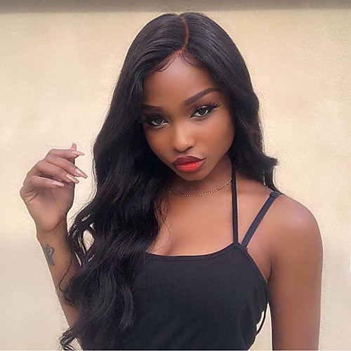 

Synthetic Lace Front Wig Wavy Taylor Middle Part Lace Front Wig Long Black#1B Synthetic Hair 22-26 inch Women's Heat Resistant Women Hot Sale Black / Glueless