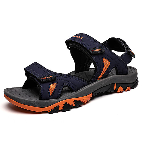 

Men's Summer Casual Daily Sandals Walking Shoes PU Breathable Black / Green / Dark Blue