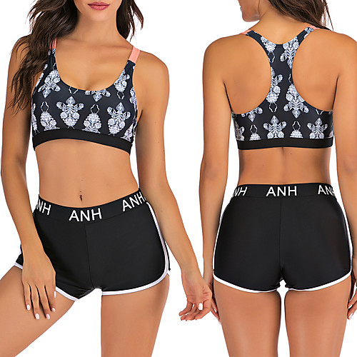 

Women's Two Piece Swimsuit Swimwear Breathable Quick Dry Sleeveless 2 Piece - Swimming Water Sports Summer / Stretchy