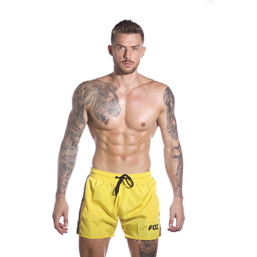 

Men's High Waist Running Shorts Athletic Shorts Workout Shorts 1pc Side-Stripe Drawstring Sports Bottoms Running Walking Jogging Training Breathable Quick Dry Soft Fashion White Black Yellow Blue