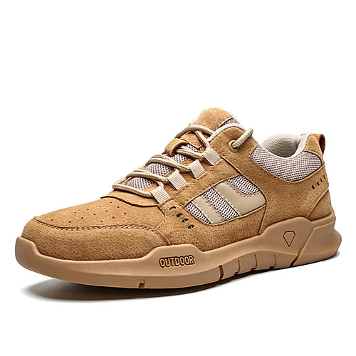 

Men's Fall / Spring & Summer Sporty / Casual Daily Outdoor Trainers / Athletic Shoes Running Shoes / Walking Shoes Mesh / Pigskin Breathable Non-slipping Shock Absorbing Brown / Gray