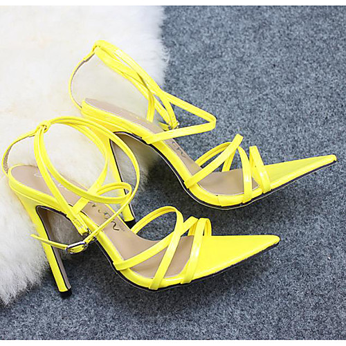 

Women's Sandals Summer Stiletto Heel Open Toe Daily PU Almond / Black / Yellow