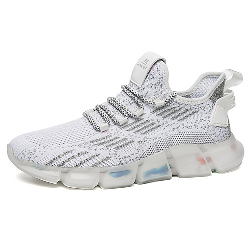 

Men's Fall Sporty / Casual Daily Outdoor Trainers / Athletic Shoes Running Shoes / Walking Shoes Mesh Breathable Non-slipping Shock Absorbing White / Black / Blue Color Block