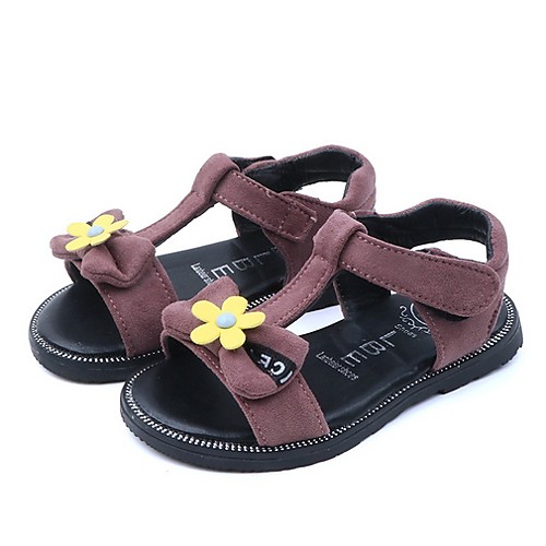 

Girls' Comfort Suede Sandals Little Kids(4-7ys) Yellow / Pink / Blue Summer