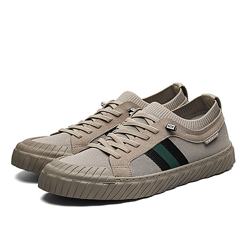 

Men's Summer Classic / Casual Daily Outdoor Sneakers Walking Shoes Canvas Breathable Non-slipping Wear Proof Black / Red / Green Color Block