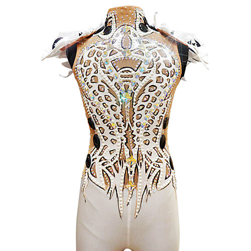 

21Grams Rhythmic Gymnastics Leotards Artistic Gymnastics Leotards Women's Girls' Kids Leotard Spandex High Elasticity Breathable Handmade Sleeveless Training Dance Rhythmic Gymnastics Artistic