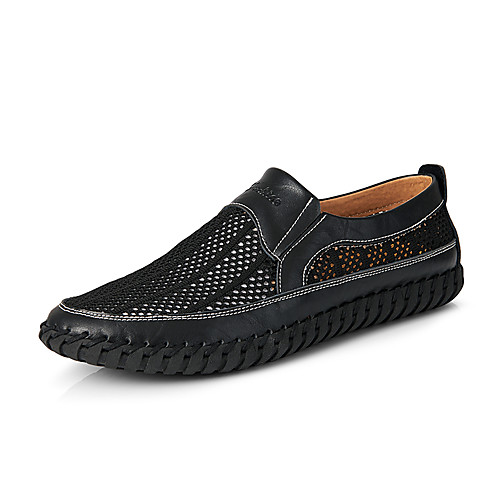 

Men's Spring & Summer Casual Outdoor Loafers & Slip-Ons Walking Shoes Tissage Volant Breathable Dark Brown / Black / Orange