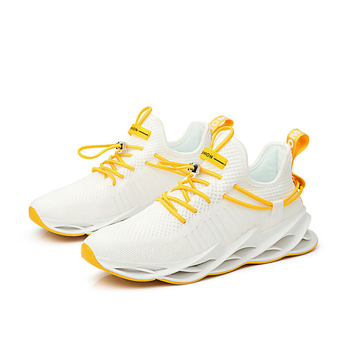

Men's Spring & Summer Sporty Athletic Trainers / Athletic Shoes Running Shoes Elastic Fabric / Tissage Volant Non-slipping White / Black / Red