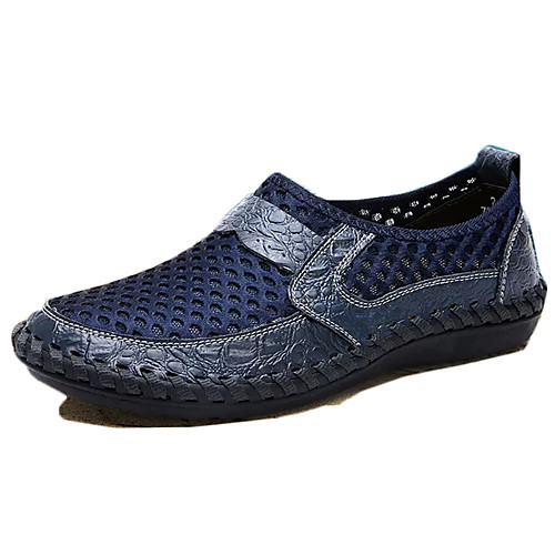 

Men's Summer Casual Daily Loafers & Slip-Ons Mesh / PU Non-slipping Black / Green / Blue