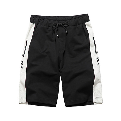 

Men's Sporty Street chic Slim Sweatpants Shorts Pants - Print Solid Colored Sporty Print Cotton Fall Black Green Light gray US32 / UK32 / EU40 / US34 / UK34 / EU42 / US36 / UK36 / EU44 / Drawstring