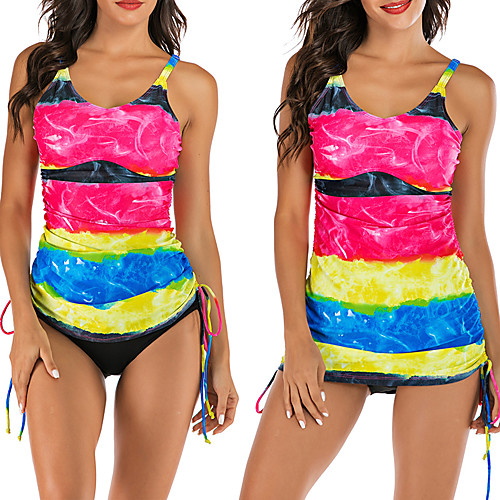 

Women's Two Piece Swimsuit Swimwear Breathable Quick Dry Sleeveless 2-Piece - Swimming Water Sports Summer / Stretchy