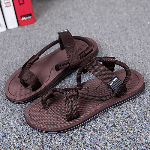 

Men's Summer Casual / Beach Daily Outdoor Sandals Water Shoes / Upstream Shoes Knit Breathable Non-slipping Black / Brown / Gray